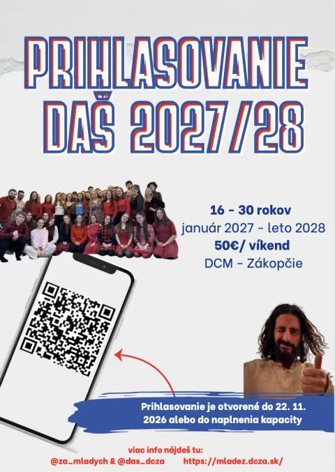 Prihlasovanie do Diecéznej animátorskej školy 2027/2028